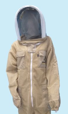 Комбінезон бджоляра FBG-1503С трьохшарова сітка з Євро маскою, розмір XХL купити