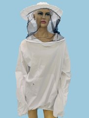 Куртка пчеловода белая с маской без змейки, хлопок, размер 50-52 купить