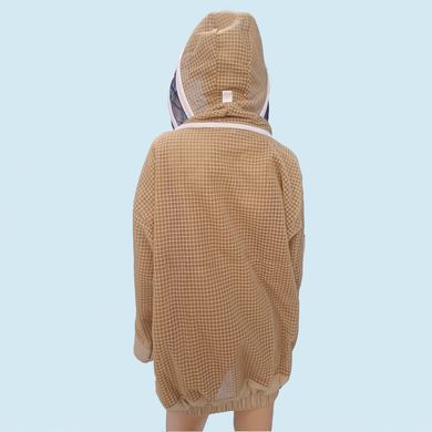 Куртка бджоляра FBG-2002С коричнева, трьохшарова сітка, розмір L купити