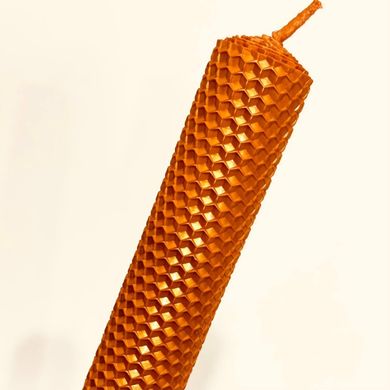 Цветная вощина для изготовления свечей, лист 41х26 см, оранжевое золото
