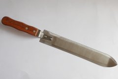 Нож пасечный из нержавейки, с прямой и зубчатой заточкой (280 мм) купить