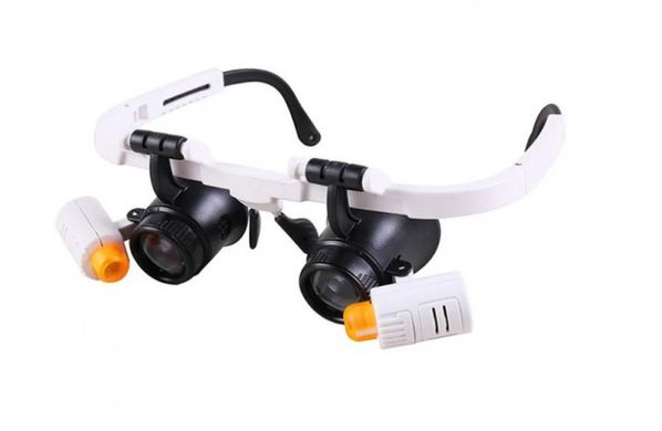 Бинокулярные очки с led подсветкой 9892RD увеличение: 6x/10x/25x купить