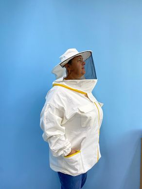 Куртка пчеловода (котон), со съемной классической маской, желтой молнией, р.XL, Турция (В-3) купить