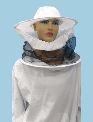 Куртка бджоляра біла з маскою без змійки, бавовна, розмір 50-52 купити